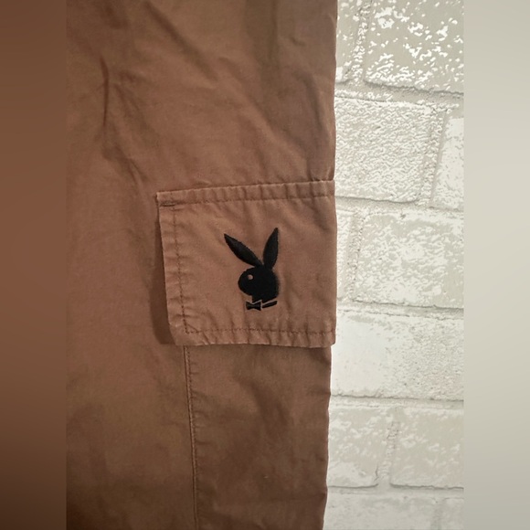 Playboy Pacsun Women’s Cargo Pants XS Brown Lightweight Cotton Relaxed #3004 - Picture 3 of 8